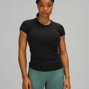 black lululemon swiftly tech short sleeve